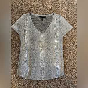 White House Black Market - Silver snakeskin t-shirt